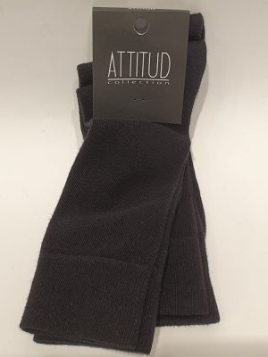 Accessoire Chaussettes Duo Jersey Coton Noir Fonce