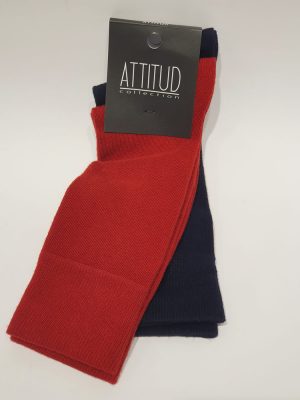 Accessoire Chaussettes Duo Jersey Coton Rouge Moyen