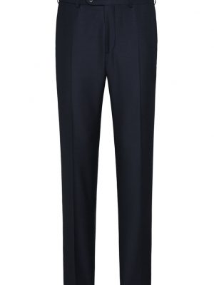 Pantalon Ville Pointille Bleu Fonce