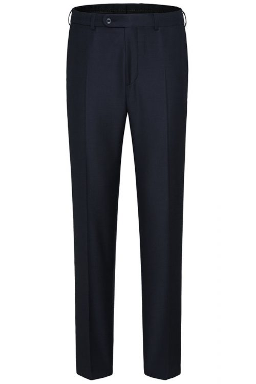 Pantalon Ville Pointille Bleu Fonce