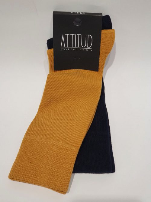 Accessoire Chaussettes Duo Jersey Coton Jaune Moyen