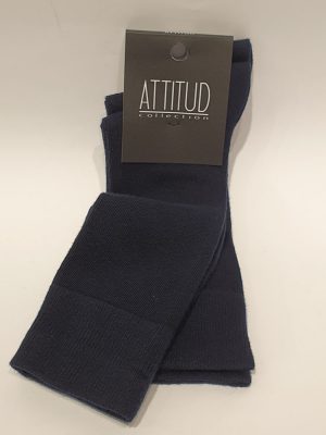 Accessoire Chaussettes Duo Jersey Coton Bleu Fonce