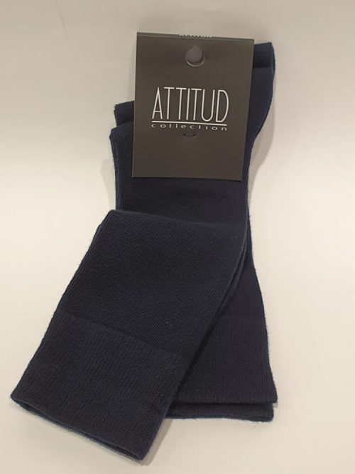 Accessoire Chaussettes Duo Jersey Coton Bleu Fonce