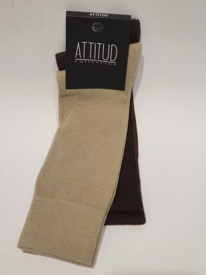 Accessoire Chaussettes Duo Jersey Coton Beige Clair