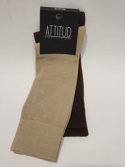 Accessoire Chaussettes Duo Jersey Coton Beige Clair
