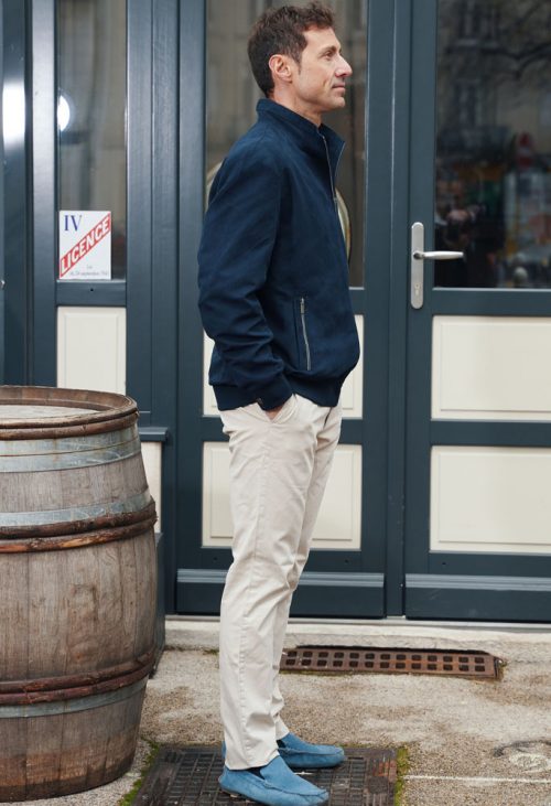 Grosse Piece Blouson Micro Perfos Bleu Fonce – Image 2