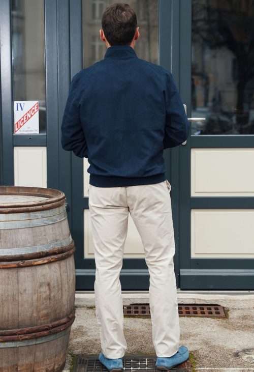 Grosse Piece Blouson Micro Perfos Bleu Fonce – Image 3