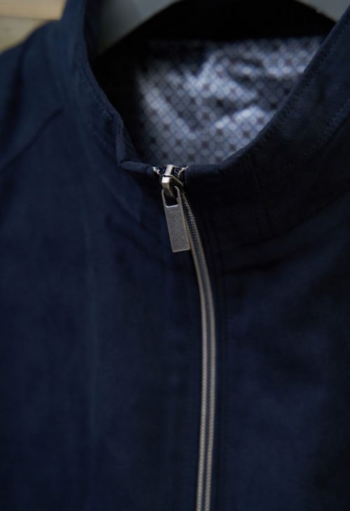 Grosse Piece Blouson Micro Perfos Bleu Fonce – Image 4