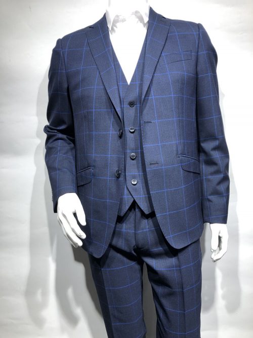 Costume 3 Pieces Kro Fenetre + Pdg Actu Zen Casino Bleu Fonce