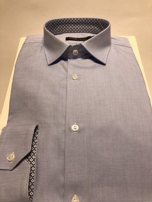 Chemise Manches Longues Ville Ping Point Bleu Clair