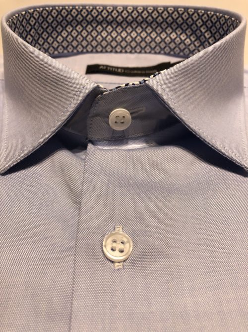 Chemise Manches Longues Ville Ping Point Bleu Clair – Image 2