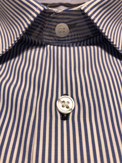 Chemise Manches Longues Ville Rayure Baton Bleu Moyen – Image 2