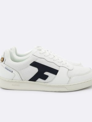 Accessoire Chaussures Sneaker Cuir Logo F Blanc