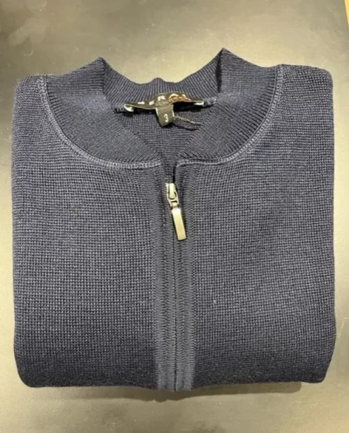 Gilet Manches Longues Zip 50/50 Bleu Fonce – Image 2