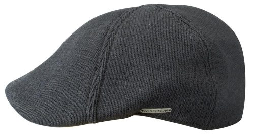 Accessoire Casquette Tricot Plate Noir Fonce
