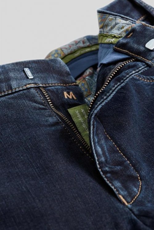 Jean Denim Denim Contraste Bleu Fonce – Image 4