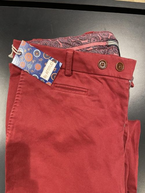Pantalon Sport Chino Satin Pat Hamilton Rouge Fonce – Image 2