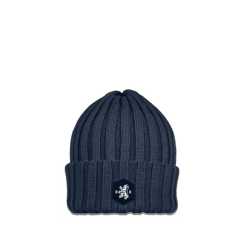 Accessoire Bonnet Uni Cote 3*3 Bleu Fonce