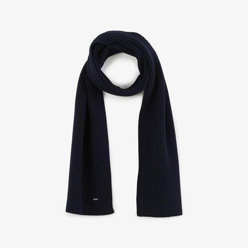 Accessoire Echarpe Cheche Rayure Bleu Fonce