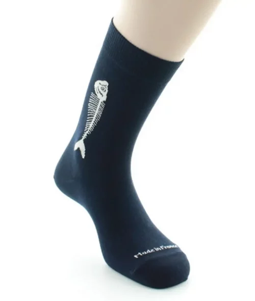 Accessoire Chaussettes Lot 4 = 6 Bleu Fonce – Image 5