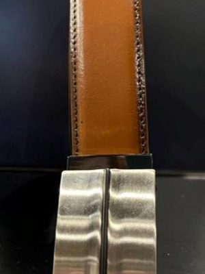 Accessoire Ceinture 35 Plaque Cognac Beige Moyen