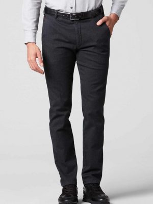 Pantalon Sport Chevron Wool Look Gris Fonce