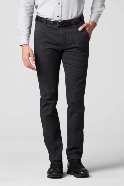 Pantalon Sport Chevron Wool Look Gris Fonce