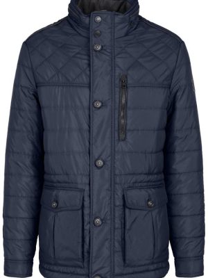 Grosse Piece Blouson Matelasse Bleu Fonce