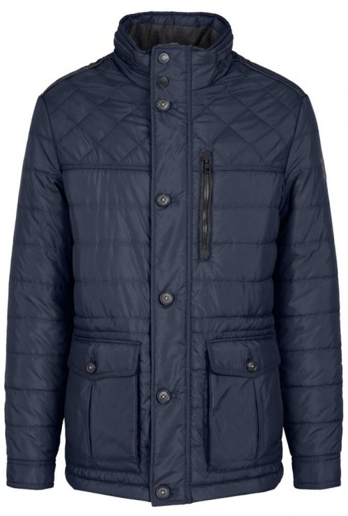 Grosse Piece Blouson Matelasse Bleu Fonce