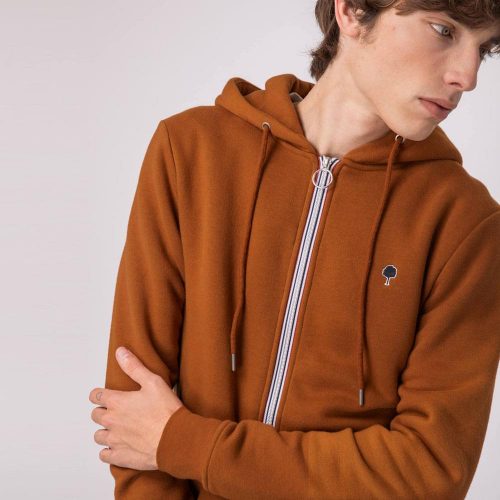 Gilet Manches Longues Molleton Zip Beige Moyen – Image 2