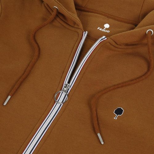 Gilet Manches Longues Molleton Zip Beige Moyen – Image 4