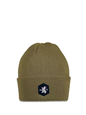Accessoire Bonnet Uni Cote 1*1 Revers Kaki Moyen