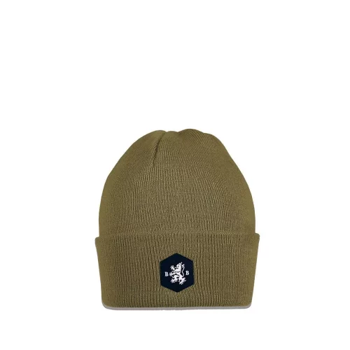 Accessoire Bonnet Uni Cote 1*1 Revers Kaki Moyen