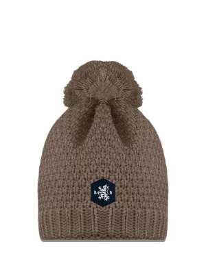 Accessoire Bonnet Fant Tricot Pompon Beige Moyen