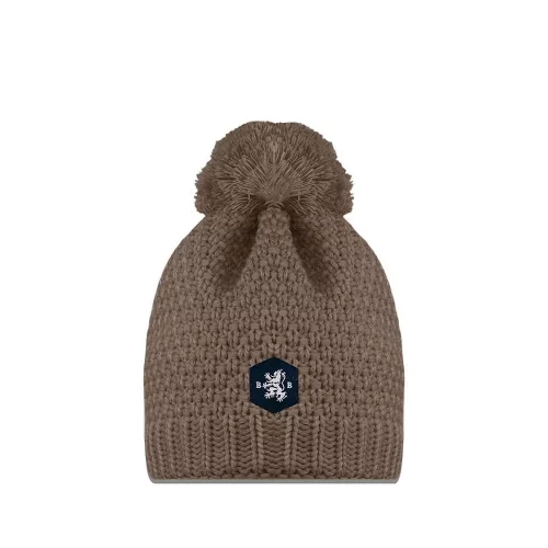 Accessoire Bonnet Fant Tricot Pompon Beige Moyen