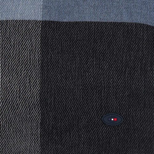 Accessoire echarpe tisse carreaux bleu moyen – Image 3
