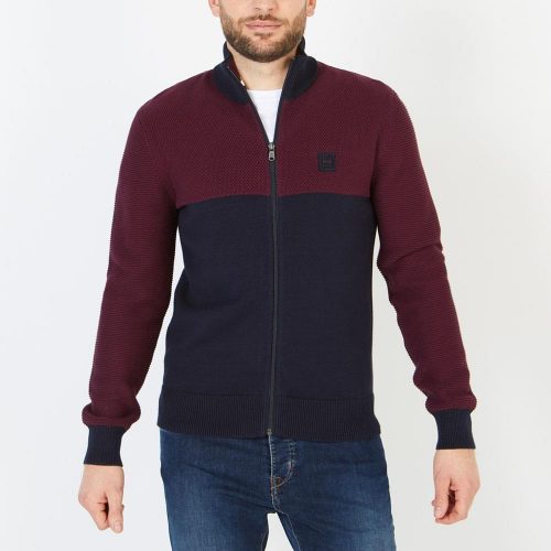 Gilet Manches Longues Broderie 10 Dos Rouge Fonce