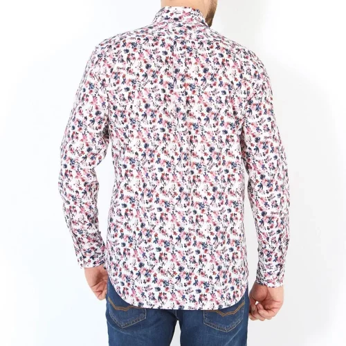 Chemise Manches Longues Sport Imp Fleurs Rose Rose Moyen – Image 2