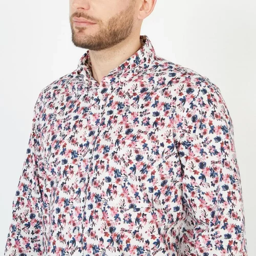 Chemise Manches Longues Sport Imp Fleurs Rose Rose Moyen – Image 3