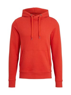 Pull Sweat  Molleton Enfilable Capuche Rouge Moyen