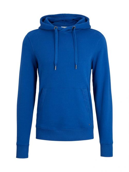 Pull Sweat  Molleton Enfilable Capuche Bleu Moyen