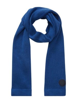 Accessoire Echarpe Tricot Uni Bleu Moyen