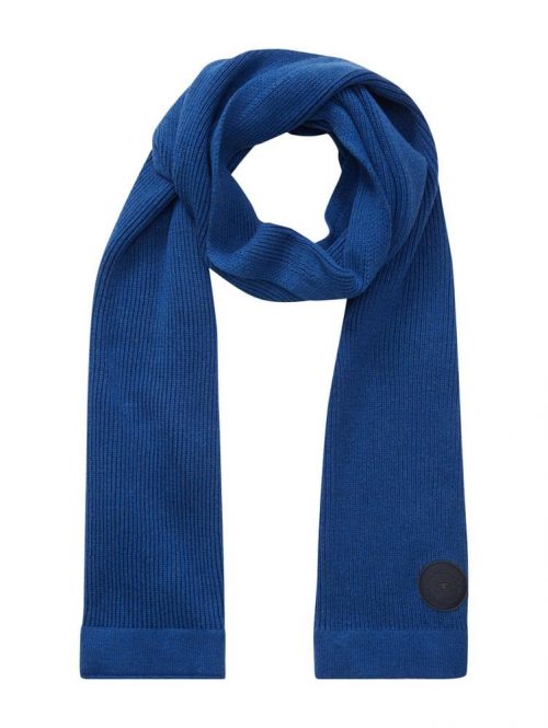 Accessoire Echarpe Tricot Uni Bleu Moyen