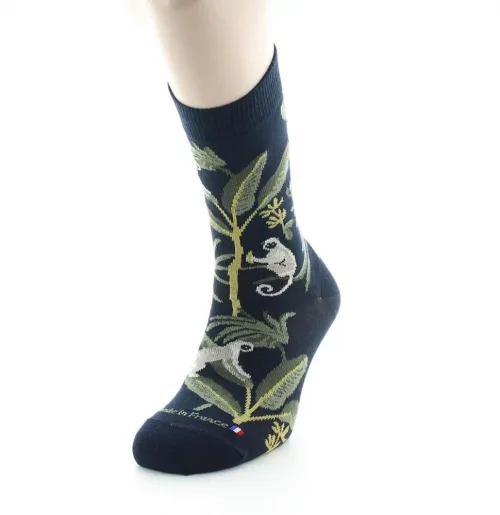 Accessoire Chaussettes Jungle Bleu Fonce