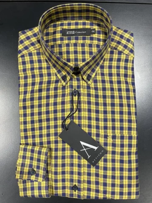Chemise Manches Longues Sport Kro Couleur Jaune Moyen