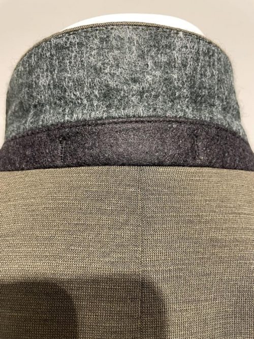 Veste Ville Maille Double Face Kaki Fonce – Image 3