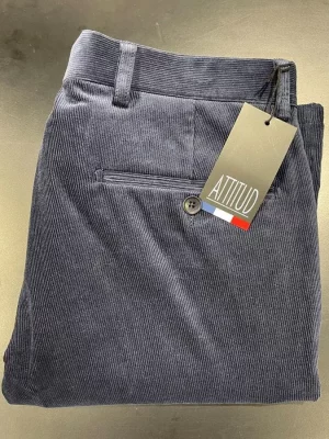 Pantalon Velours Velours 1000 Raies Hamilton Bleu Moyen