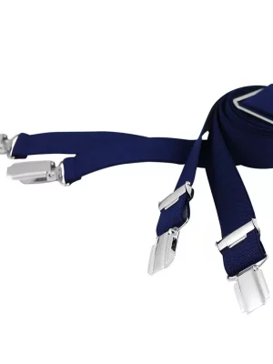 Accessoire Bretelles Unie 30 Mm Bleu Fonce
