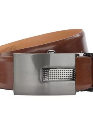 Accessoire Ceinture Plaque Autolock Cognac Beige Moyen