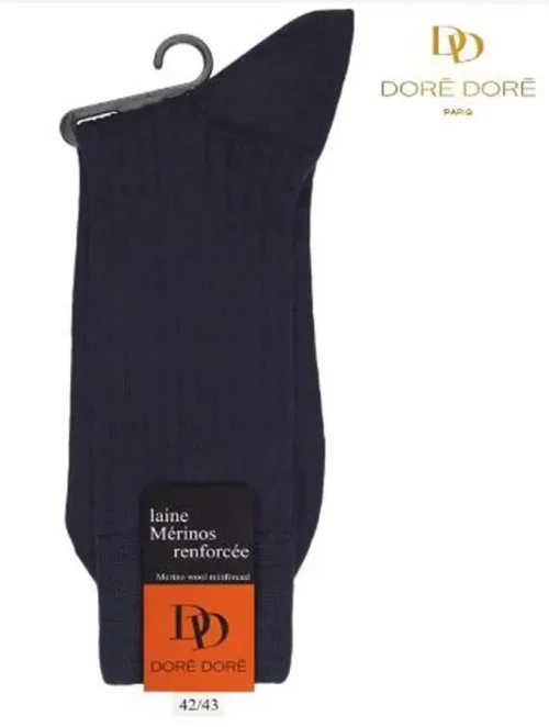 Accessoire Chaussettes Laine Cote Derby Bleu Fonce – Image 2